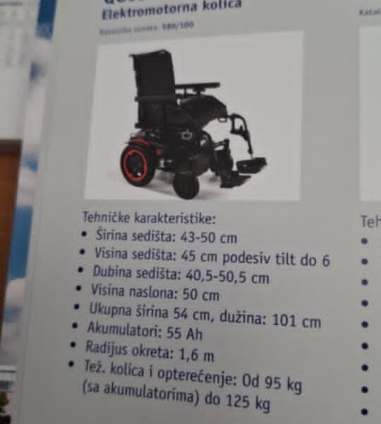 Elektro motorna kolica nova QUICKLE Q 100
