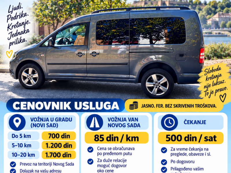 Prevoz osoba sa invaliditetom u Novom Sadu